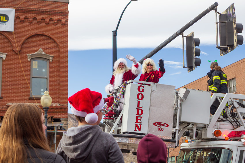 Santa and Mrs. Claus always make an appearance in Golden's holiday parades, and this year was no exception.